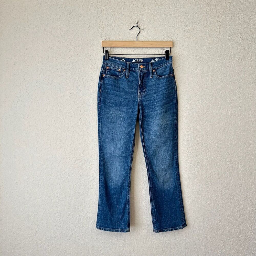 NWT J. CREW 9" Demi-Boot Crop Jean in Palmyra Wash